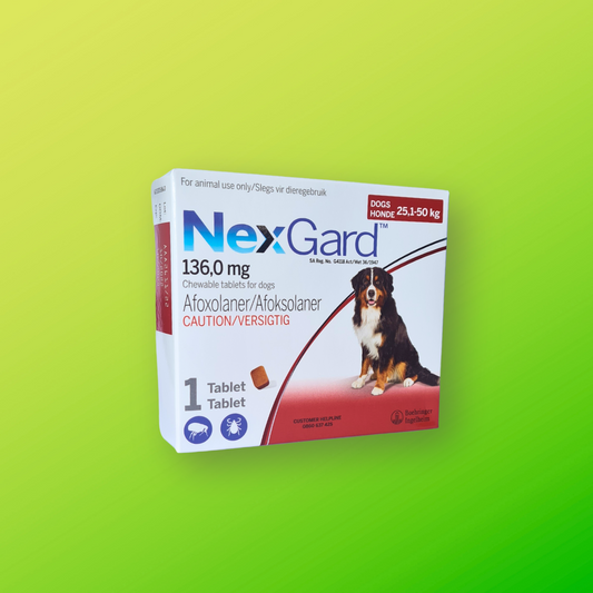 NexGard Chewables Tick & Flea Control for Large Dogs (25,1 to 50kg) - 1 Tablet